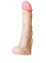 Реалистичная насадка с мошонкой REAL Standard - 18 см. - LOVETOY (А-Полимер) - купить с доставкой в Сургуте