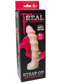 Насадка REAL Standard со спиралевидным узором - 19 см. - LOVETOY (А-Полимер) - купить с доставкой в Сургуте