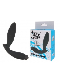 Чёрный вибростимулятор простаты Sex Expert Vibe Pleasure - Sex Expert - в Сургуте купить с доставкой