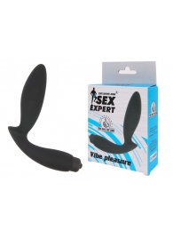 Чёрный вибростимулятор простаты Sex Expert Vibe Pleasure - Sex Expert - в Сургуте купить с доставкой