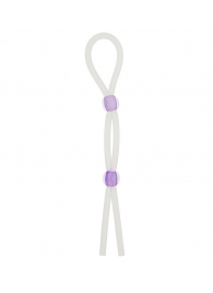 Прозрачное эрекционное кольцо-лассо SILICONE LASSO COCK RING DUAL BEADS - NMC - в Сургуте купить с доставкой