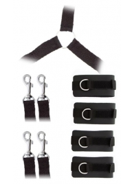 Комплект наручников и поножей LUXURIOUS BED RESTRAINT CUFF SET - Blush Novelties - купить с доставкой в Сургуте