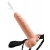 Телесный полый страпон с имитацией эякуляции 7.5  Hollow Squirting Strap-On with Balls Flesh - 21,6 см. - Pipedream - купить с доставкой в Сургуте