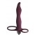 Бордовая вибронасадка для двойного проникновения Flirtini - 15,9 см. - Lola Games - купить с доставкой в Сургуте