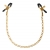 Чёрные с золотом зажимы на соски Gold Chain Nipple Clamps - Pipedream - купить с доставкой в Сургуте