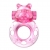 Розовое эрекционное виброкольцо на пенис Pink Bear - Baile - в Сургуте купить с доставкой