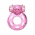 Розовое эрекционное кольцо с вибрацией Pink Bear - Baile - в Сургуте купить с доставкой