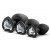 Набор из 3 черных пробок с прозрачным кристаллом-сердечком Bling Plugs Training Kit - Blush Novelties - купить с доставкой в Сургуте