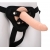 Телесный страпон на черных трусиках STRAP ON REAL DILDO - 20 см. - Dream Toys - купить с доставкой в Сургуте