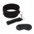 Черный ошейник с длинным поводком Collar and Leash Set - Lux Fetish - купить с доставкой в Сургуте