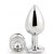 Серебристая анальная втулка с прозрачным кристаллом - 7,1 см. - Dream Toys - купить с доставкой в Сургуте