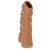 Телесная насадка с венками и открытой головкой Nude Sleeve L - 14 см. - KOKOS - в Сургуте купить с доставкой