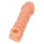 Телесная закрытая насадка с венками Cock Sleeve Size L - 17,6 см. - KOKOS - в Сургуте купить с доставкой