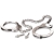 Металлические наручники Metal Leg Cuffs - Pipedream - купить с доставкой в Сургуте
