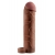 Коричневая насадка с кольцом Perfect 2 Extension with Ball Strap - 19 см. - Pipedream - в Сургуте купить с доставкой