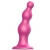 Розовая насадка Strap-On-Me Dildo Plug Beads size S - Strap-on-me - купить с доставкой в Сургуте