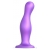Фиолетовая насадка Strap-On-Me Dildo Plug Curvy size L - Strap-on-me - купить с доставкой в Сургуте