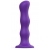 Фиолетовая насадка Strap-On-Me Dildo Geisha Balls size M - Strap-on-me - купить с доставкой в Сургуте