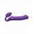 Фиолетовый безремневой вибрострапон Silicone Bendable Strap-On - size XL - Strap-on-me - купить с доставкой в Сургуте