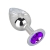 Большой плаг из стали с фиолетовым кристаллом Violet Dream - 9,5 см. - Erotic Fantasy - купить с доставкой в Сургуте