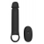 Черная насадка-удлинитель с вибрацией Vibrating Extender With Remote - Dream Toys - в Сургуте купить с доставкой