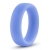 Голубое люминесцентное кольцо Silicone Glo Cock Ring - Blush Novelties - в Сургуте купить с доставкой