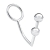 Кольцо на пенис с анальным стимулятором Two Bead Stainless Steel Anal Hook   Cock Ring - BlueLine - в Сургуте купить с доставкой