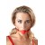 Силиконовый кляп-шар на чёрных ремешках Red Gag silicone - Orion - купить с доставкой в Сургуте