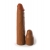 Коричневая насадка на член 2  Silicone X-tension - 20,3 см. - Pipedream - в Сургуте купить с доставкой