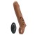 Коричневая вибронасадка с подхватом мошонки и пультом ДУ - Baile - в Сургуте купить с доставкой