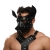 Черная кожаная маска «Собака» - Crazy Handmade - купить с доставкой в Сургуте