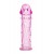 Гладкая розовая насадка с усиками под головкой - 12,5 см. - Toyfa Basic - в Сургуте купить с доставкой