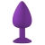 Большая фиолетовая анальная пробка Emotions Cutie Large с голубым кристаллом - 10 см. - Lola Games - купить с доставкой в Сургуте