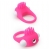 Розовое эрекционное кольцо с щеточкой LIT-UP SILICONE STIMU RING 5 - Dream Toys - в Сургуте купить с доставкой