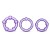 Набор из 3 фиолетовых эрекционных колец Stay Hard Beaded Cockrings - Blush Novelties - в Сургуте купить с доставкой
