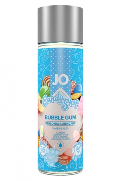 Смазка на водной основе Candy Shop Bubblegum с ароматом жвачки - 60 мл. - System JO - купить с доставкой в Сургуте
