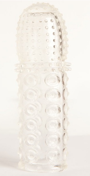 Прозрачная закрытая гелевая насадка - 13,5 см. - Toyfa Basic - в Сургуте купить с доставкой