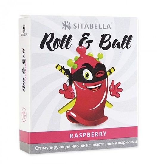 Стимулирующий презерватив-насадка Roll   Ball Raspberry - Sitabella - купить с доставкой в Сургуте