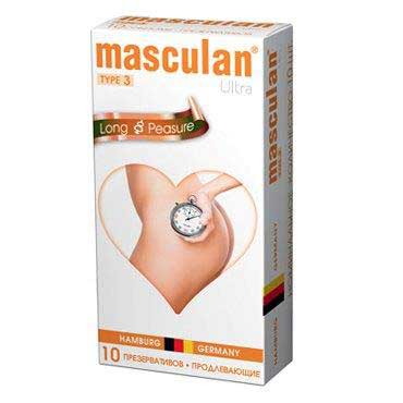 Розовые презервативы Masculan Ultra Long Pleasure с колечками, пупырышками и продлевающим эффектом - 10 шт. - Masculan - купить с доставкой в Сургуте