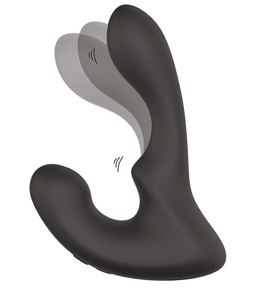 Чёрный массажер простаты с 2 моторами BOOTY ROCKER - Dream Toys - в Сургуте купить с доставкой