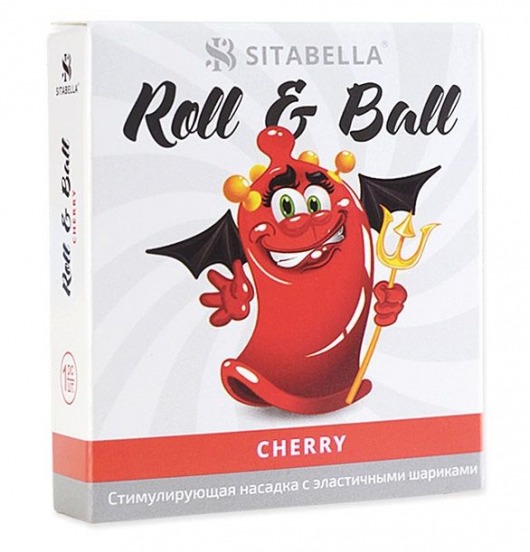 Стимулирующий презерватив-насадка Roll   Ball Cherry - Sitabella - купить с доставкой в Сургуте