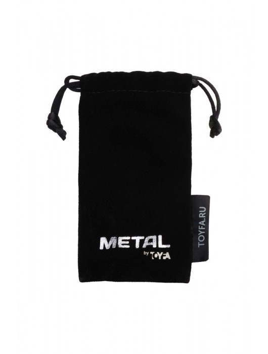 Серебристая коническая анальная пробка с красным кристаллом - 8 см. - ToyFa - купить с доставкой в Сургуте