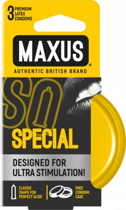 Презервативы с точками и рёбрами в железном кейсе MAXUS Special - 3 шт. - Maxus - купить с доставкой в Сургуте