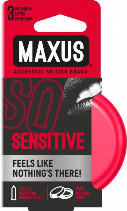 Ультратонкие презервативы в железном кейсе MAXUS Sensitive - 3 шт. - Maxus - купить с доставкой в Сургуте
