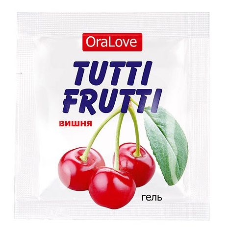 Пробник гель-смазки Tutti-frutti с вишнёвым вкусом - 4 гр. - Биоритм - купить с доставкой в Сургуте
