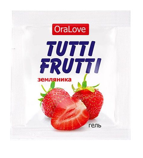 Пробник гель-смазки Tutti-frutti с земляничным вкусом - 4 гр. - Биоритм - купить с доставкой в Сургуте
