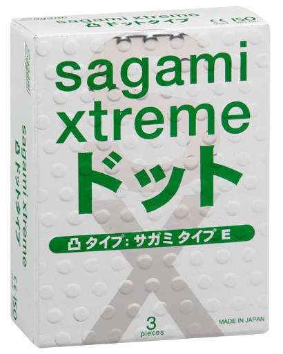 Презервативы Sagami Xtreme SUPER DOTS с точками - 3 шт. - Sagami - купить с доставкой в Сургуте