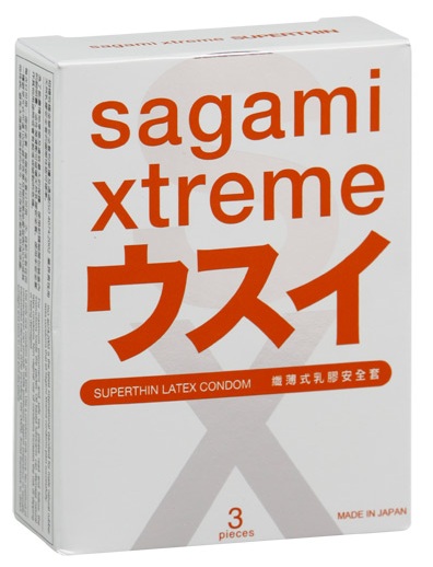 Ультратонкие презервативы Sagami Xtreme SUPERTHIN - 3 шт. - Sagami - купить с доставкой в Сургуте