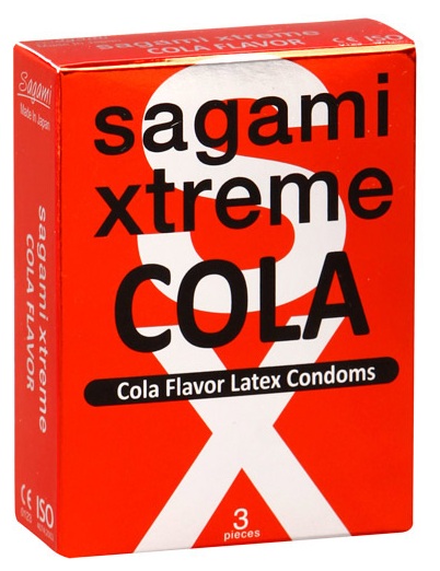 Ароматизированные презервативы Sagami Xtreme COLA - 3 шт. - Sagami - купить с доставкой в Сургуте