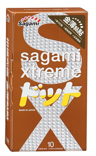 Презервативы Sagami Xtreme FEEL UP с точечной текстурой и линиями прилегания - 10 шт. - Sagami - купить с доставкой в Сургуте
